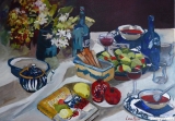 blauwe tafel