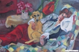 vrouw met hond