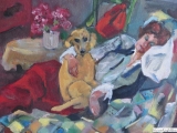 vrouw met hond