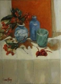 Blauwe vaasjes