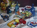 blauwe tafel